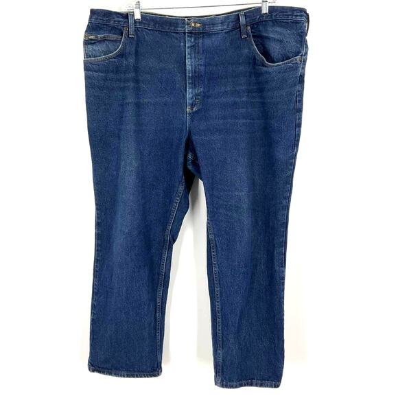 Lee Regular Fit Men’s Dark Blue Straight Leg Jeans Size 48x30 - Picture 6 of 6